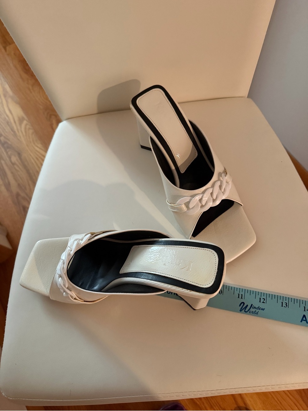 White Mule Heels size 9/9.5
